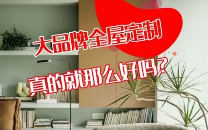 大品牌全屋定制真的就比小品牌好吗?哔哩哔哩bilibili