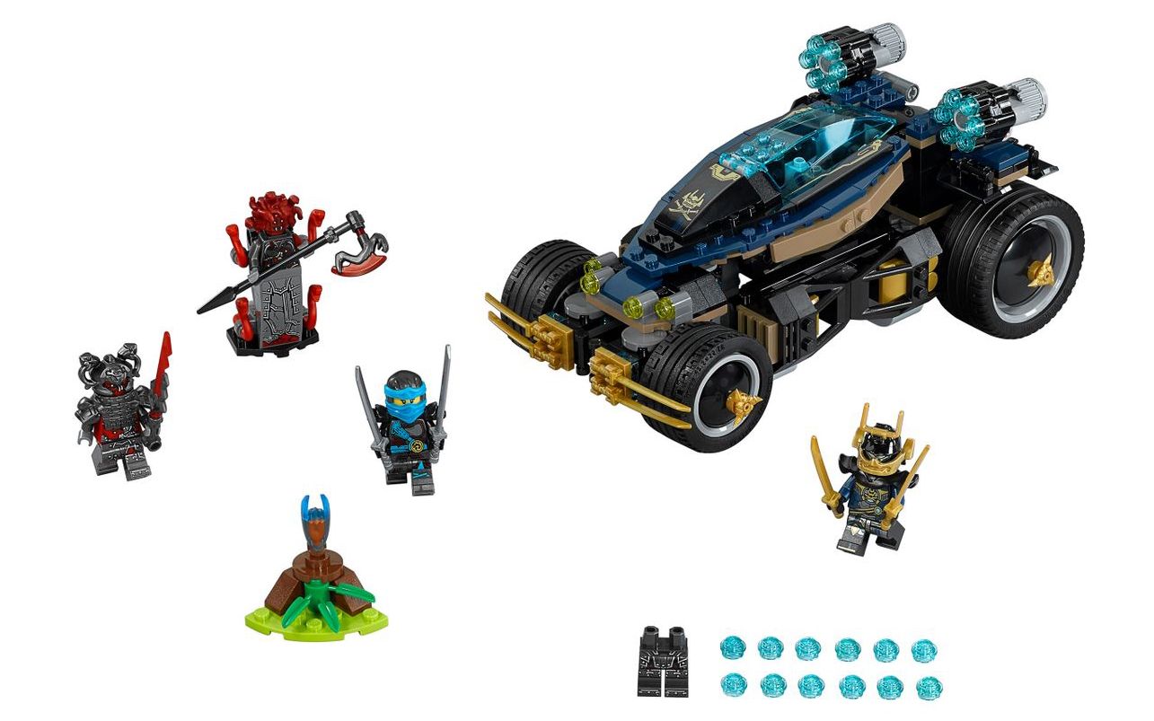 乐高lego70625幻影忍者斯宾吉斯大师武士12连发冲锋车速拼评测