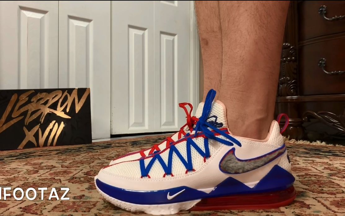 nike lebron 17代 lbj17詹姆斯17low低帮黑红篮球鞋 cd5006-001