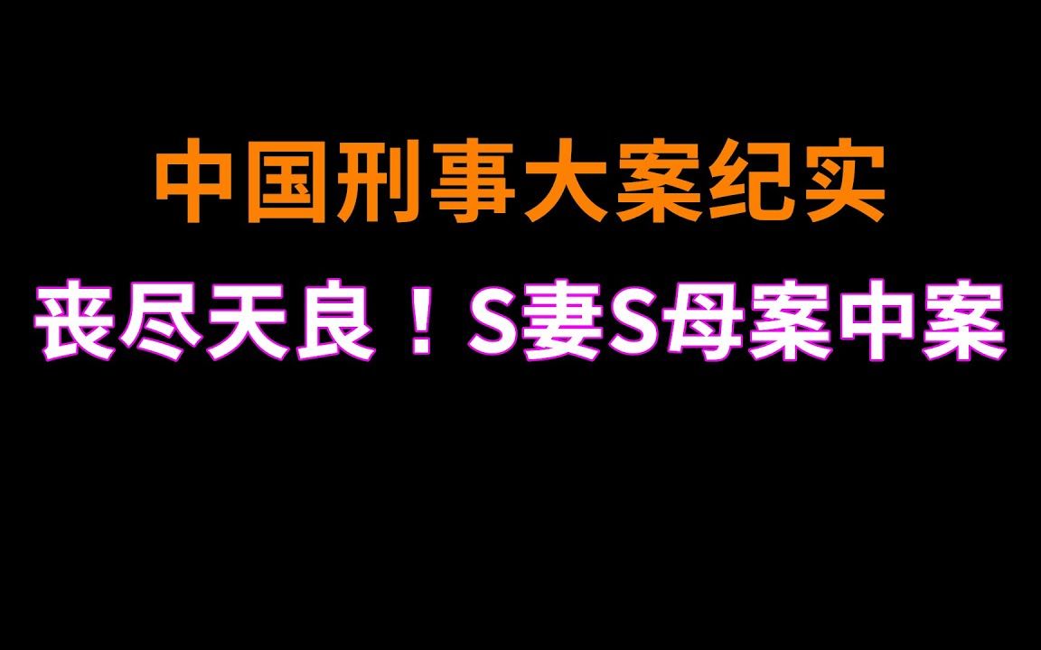 丧尽天良!S妻S母案中案  刑事案件要案记录哔哩哔哩bilibili