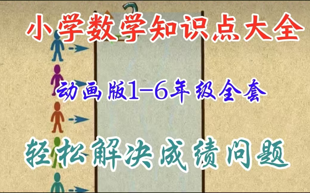 动画版【小学数学知识点大全(16年级全套 共926节)】非常全面,建议收藏哔哩哔哩bilibili