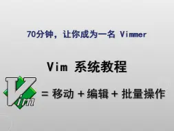 下载视频: 【Vim】可能是B站最系统的Vim教程