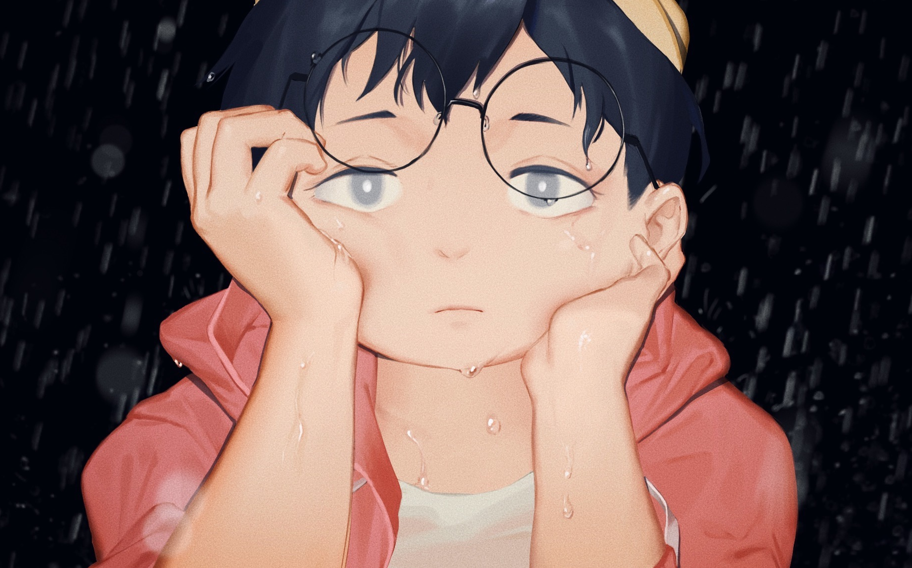 【procreate】淋雨了