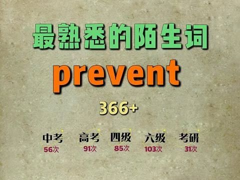 一秒速记高频单词:prevent哔哩哔哩bilibili