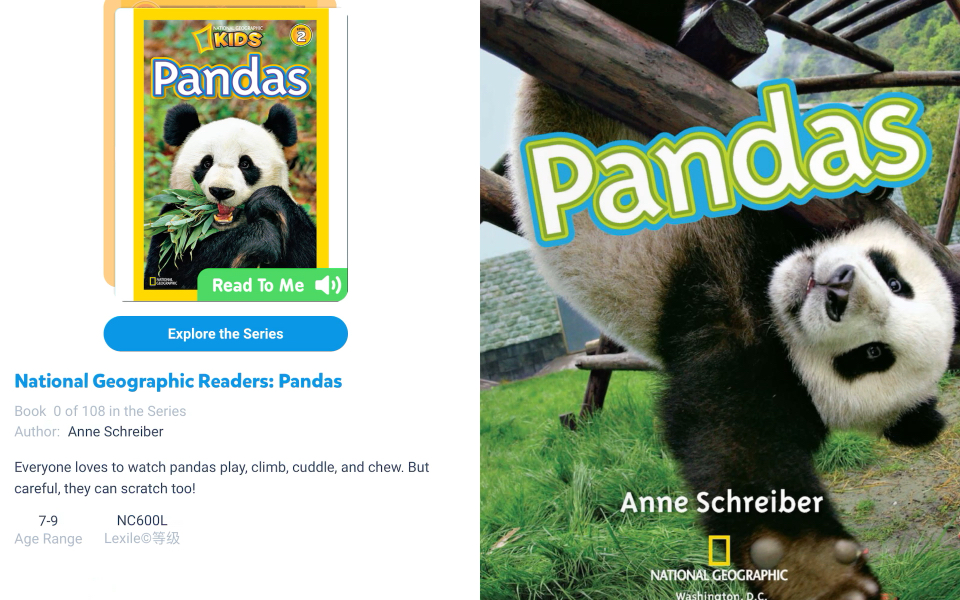 [图]National Geographic Readers:Pandas, 可爱的熊猫国宝，YYDS！