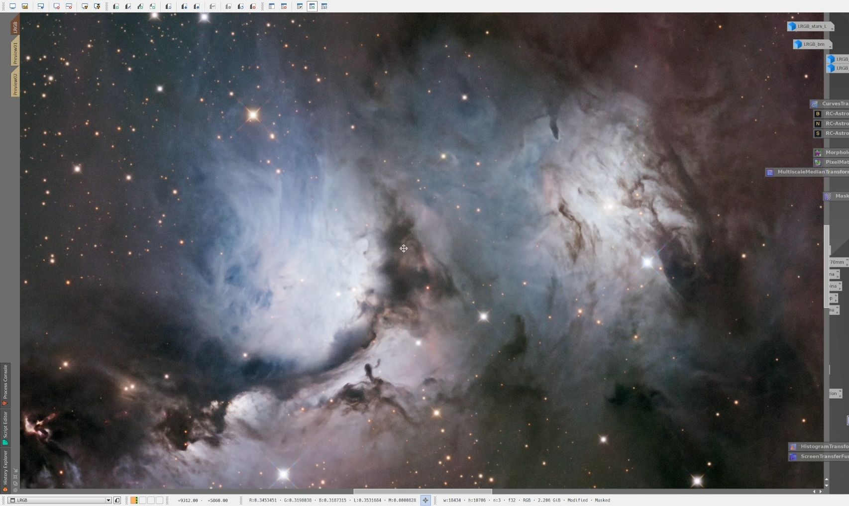 20240310,m78奥特曼星云,亮星修复&缩星(翻车)降噪&出图