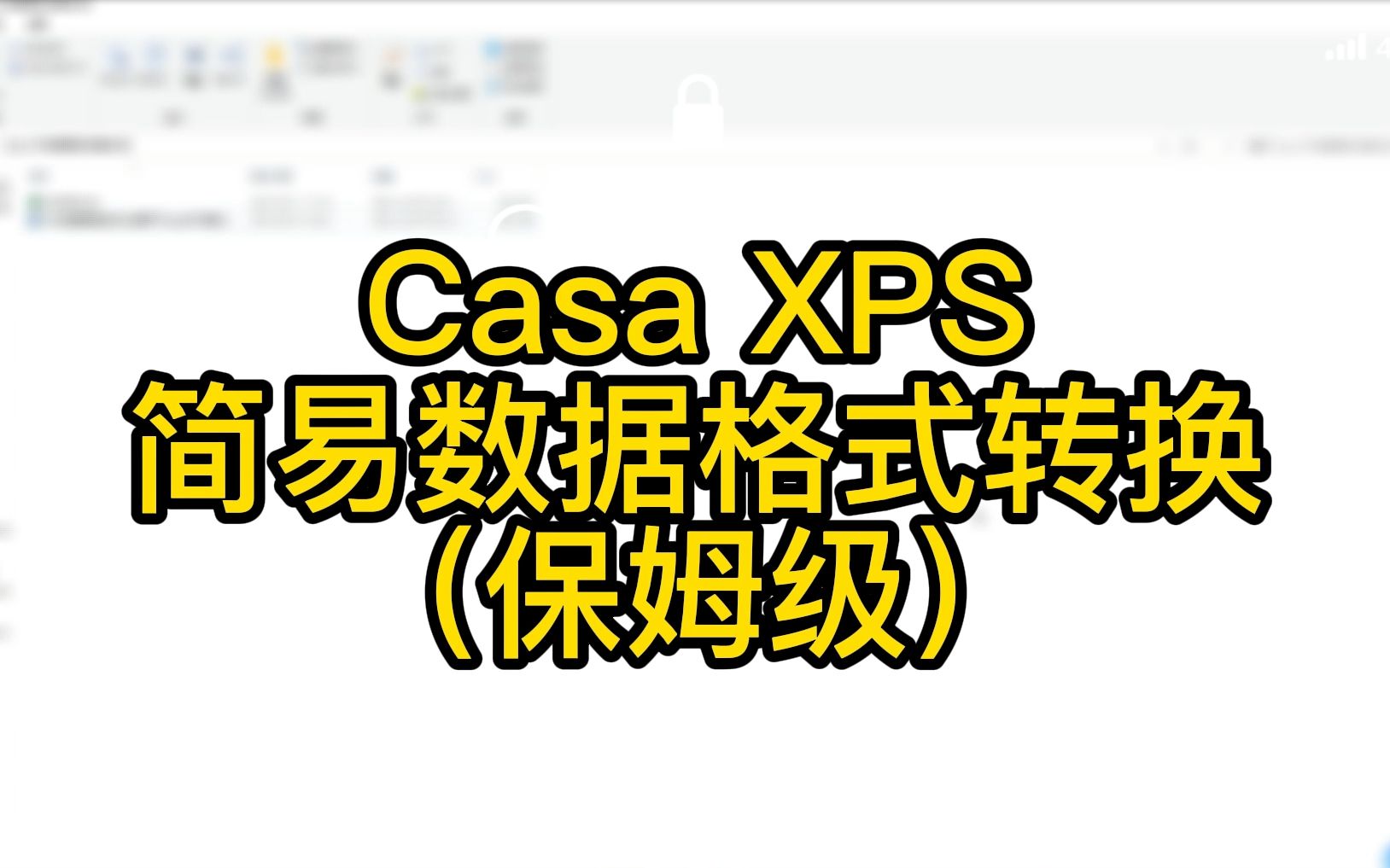 保姆级Casa XPS 数据格式转换方法教程哔哩哔哩bilibili