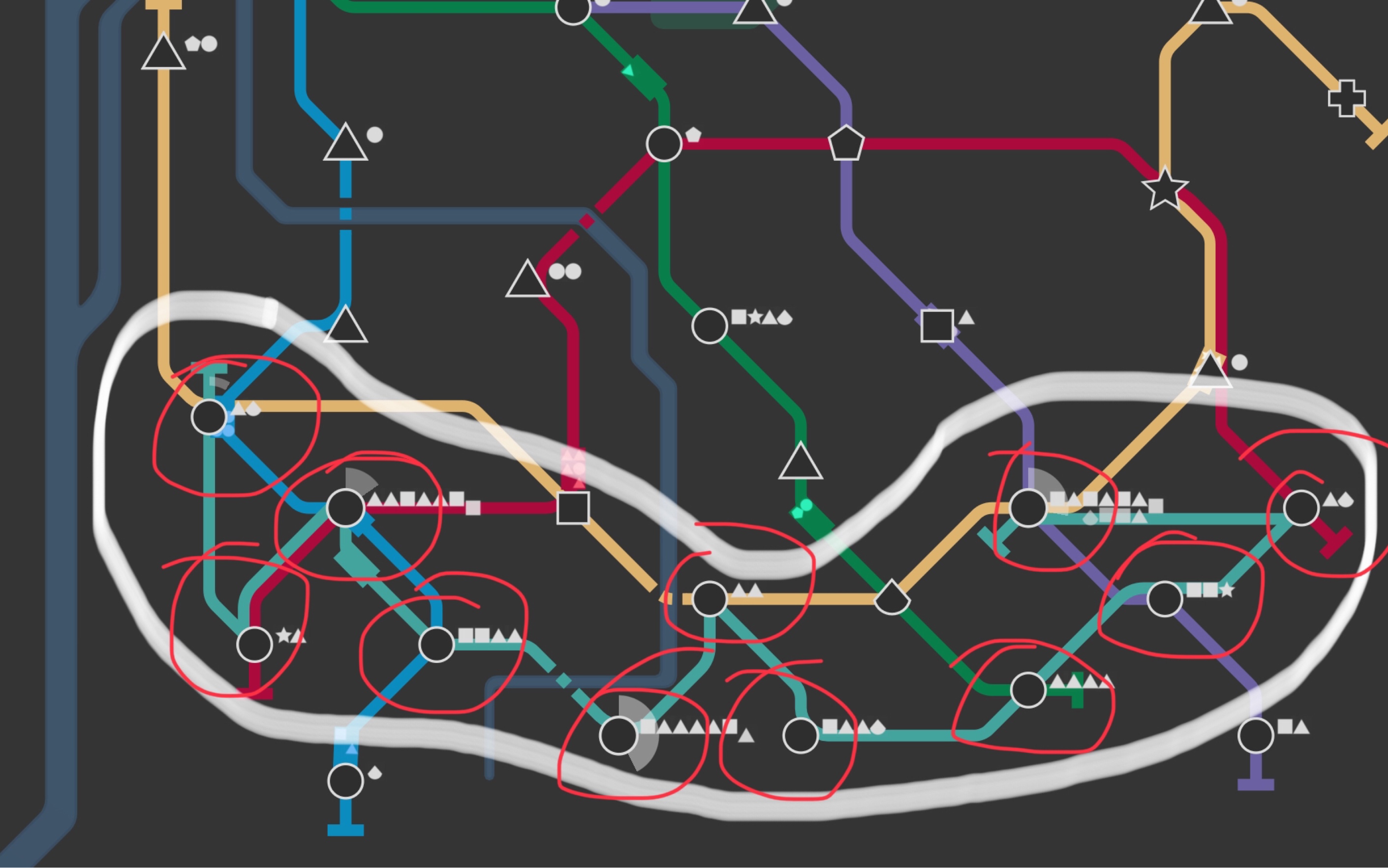 注意看灰线,整条线全是圆!11连圆!