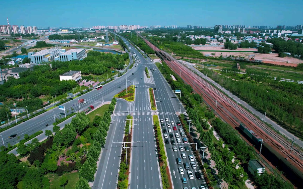 實拍隴海高架橋下口(東四環段)街景