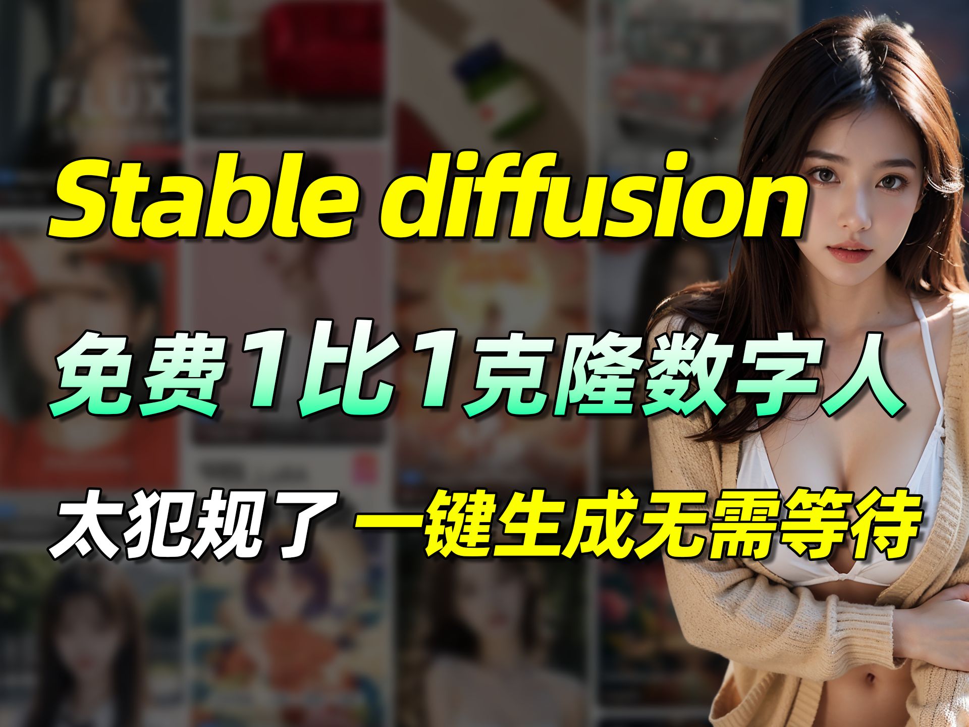 【Stablediffusion】太犯规了免费1比1克隆数字人,comfyui数字人制作工作流,上传照片即可生成数字人,comfyui工作流分享哔哩哔哩bilibili