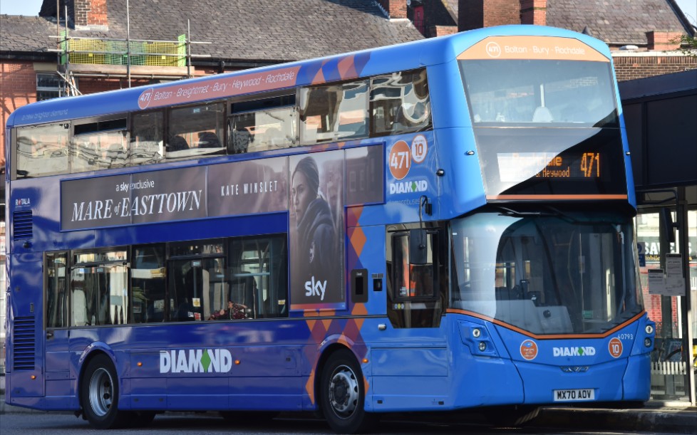 [图]曼城北部骨干线路 | 英国公交 [Diamond Bus North West] Service 471 Bolton → Rochdale方向全程POV