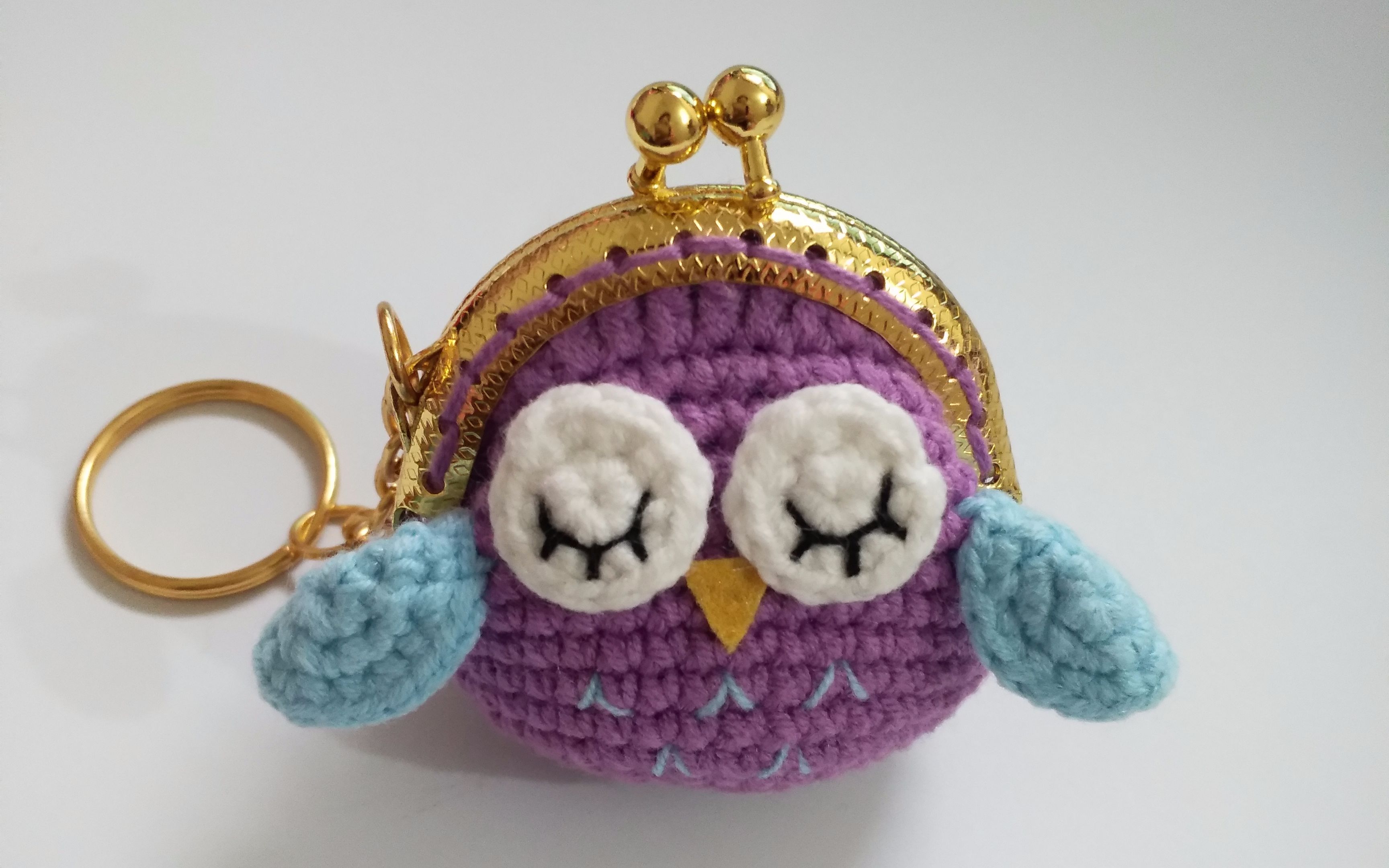 【第8集】猫头鹰 迷你口金包晓小惜钩针玩偶毛线编织钩针挂件摆孕期