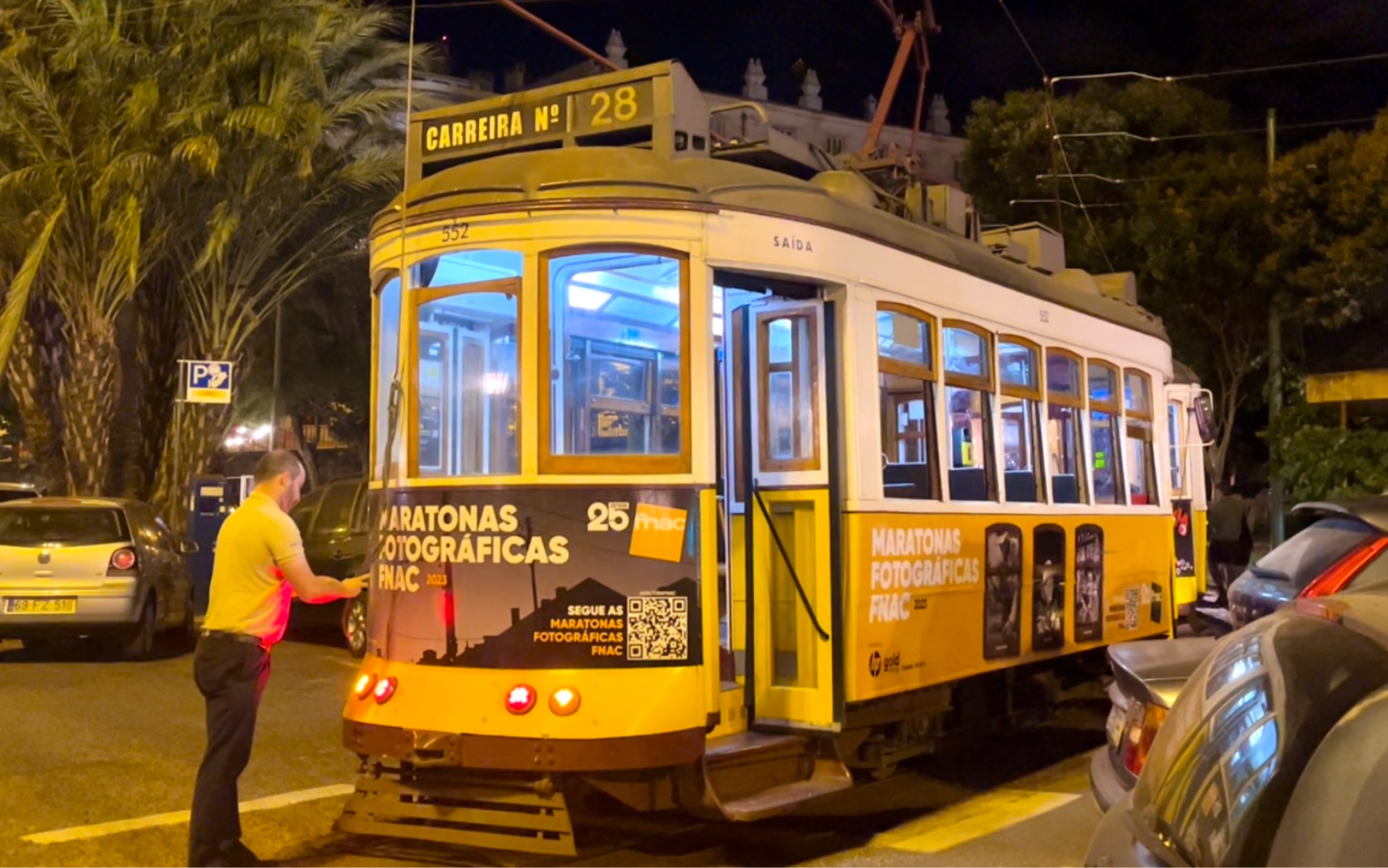 葡萄牙 里斯本 28路有轨电车 夜间后方展望 原速原声pov