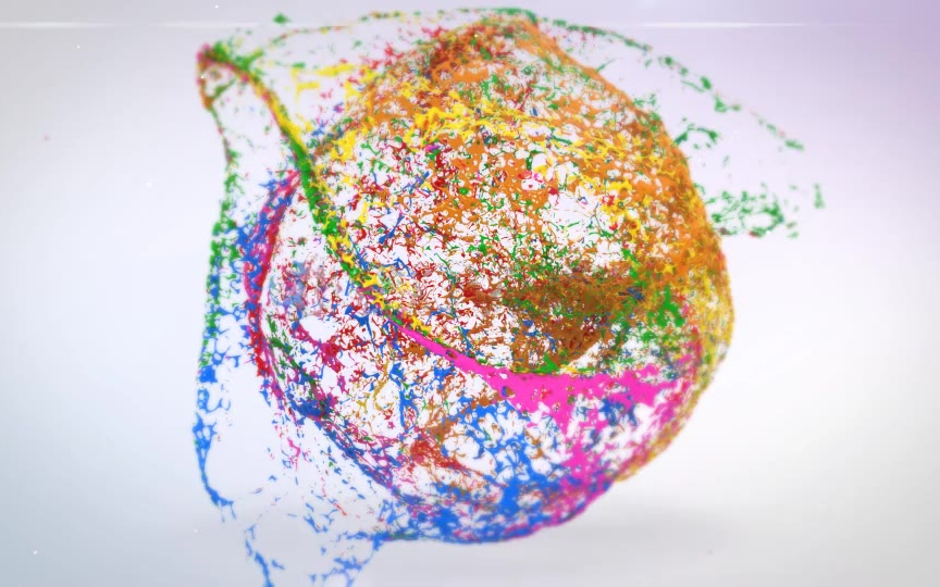 ae模板-油墨颜料搅拌汇聚液体特效的动态logo片头模板标识品牌商品