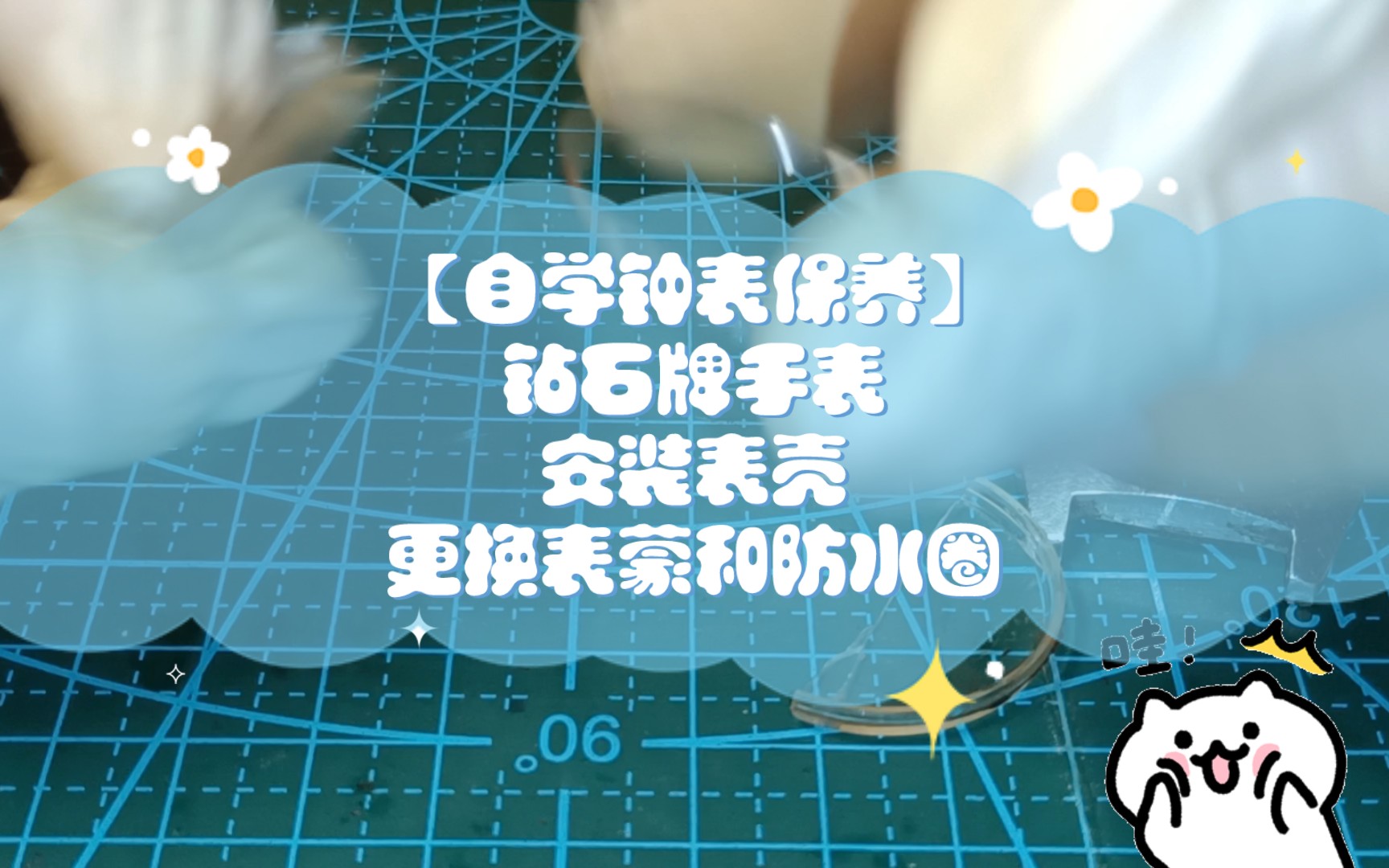 【自学钟表保养】钻石牌手表安装表壳以及更换表蒙和防水圈哔哩哔哩bilibili