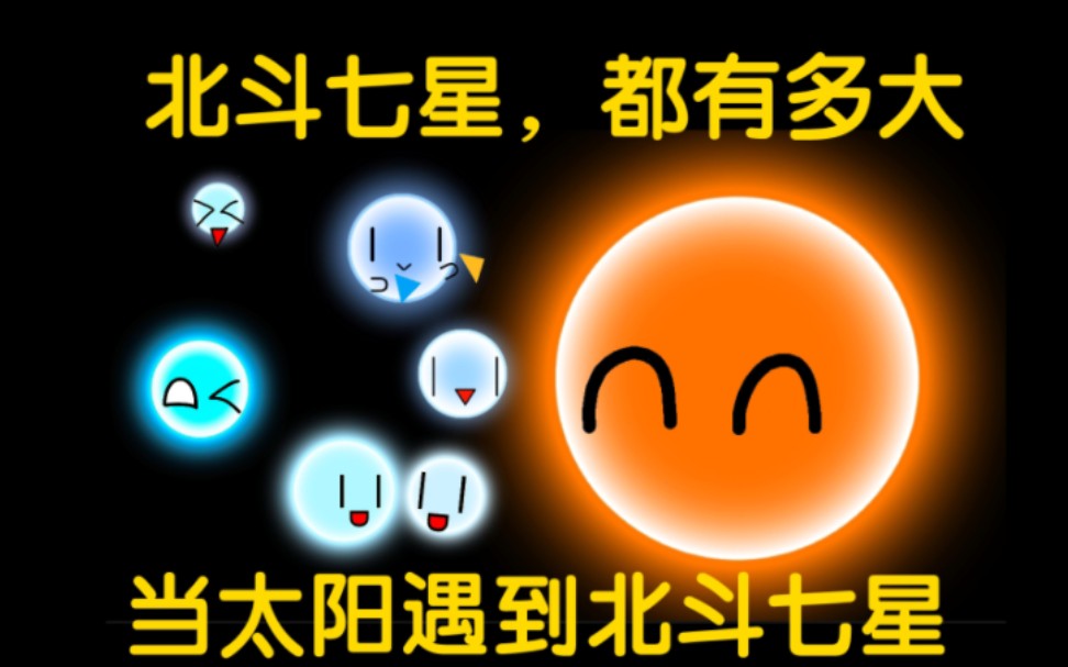 【动画】北斗七星都有多大,遇见太阳会怎么样?哔哩哔哩bilibili