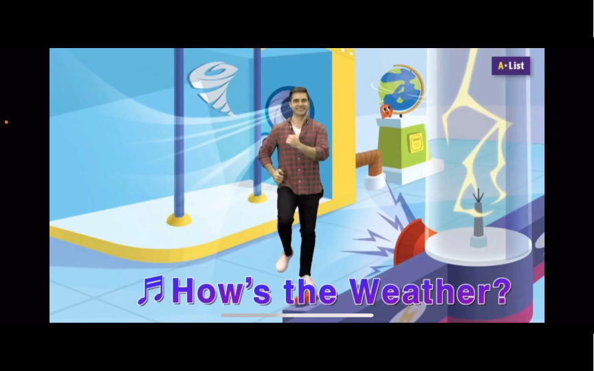 [图]人教pep版四年级下册第三单元《weather》课前导入歌曲How's the weather