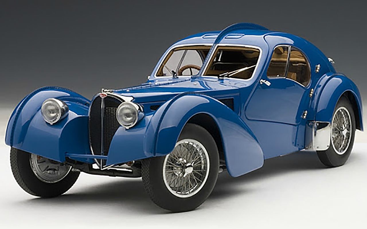 【汽车模型】autoart 1:18 布加迪 57s 大西洋 1938年_哔哩哔哩 (゜