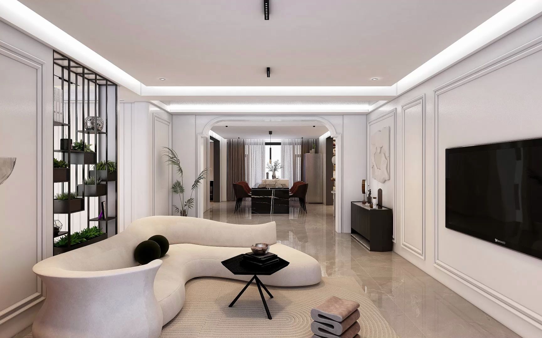 法鹏顶墙整装现代风格 客厅