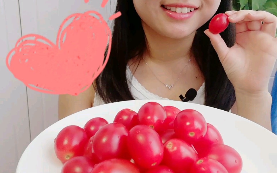 asmr 酸甜多汁的小西红柿 咀嚼音