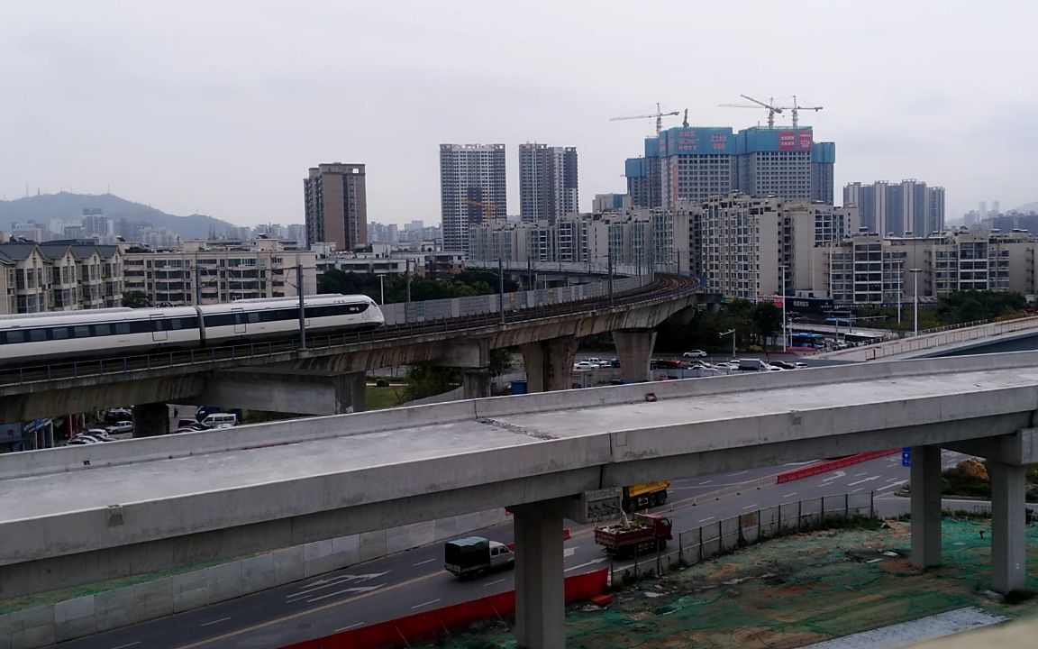 【广珠城际】crh6a-0633担当c7765次通过山姆弯_哔哩哔哩_bilibili