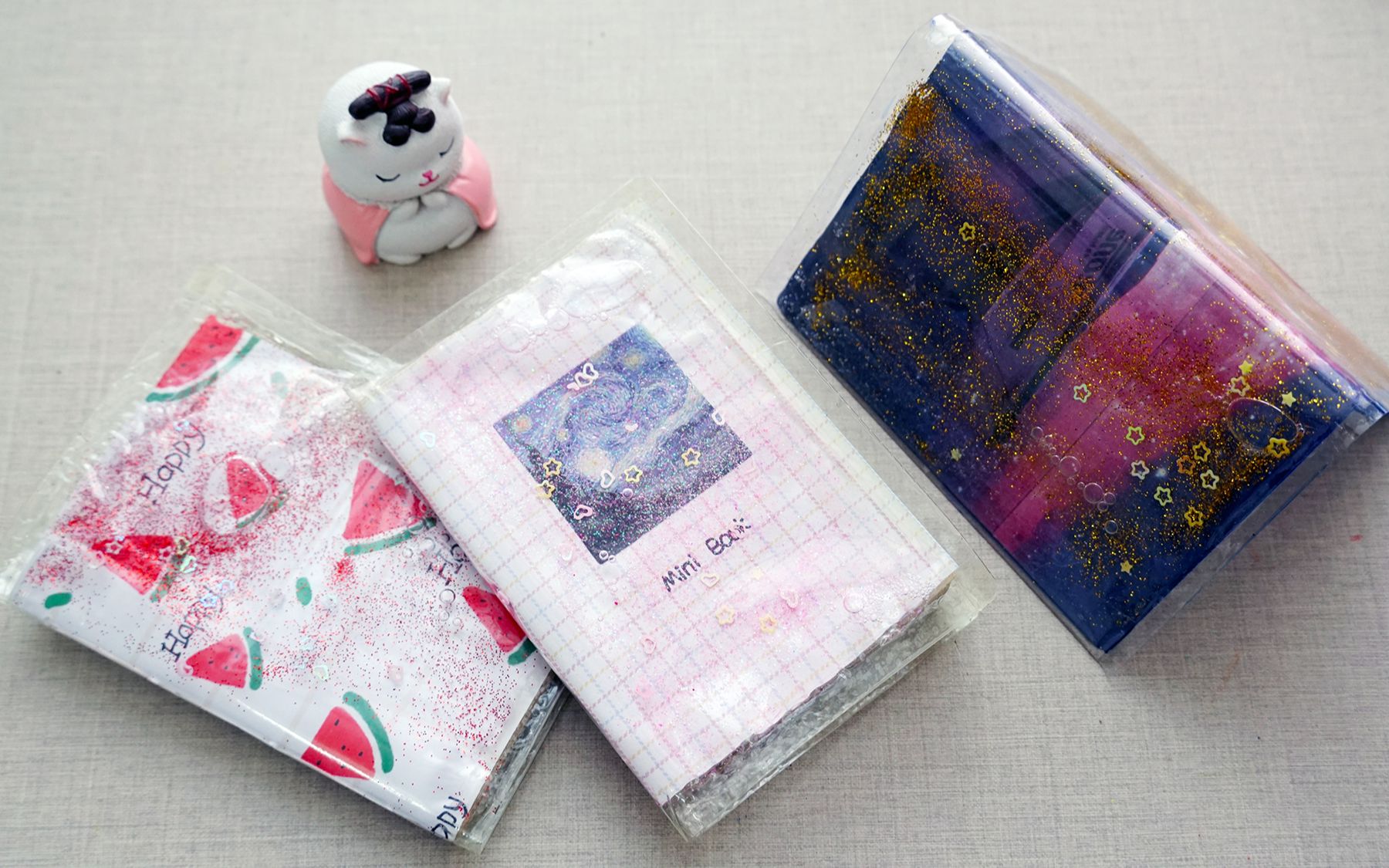 身边的材料自制流沙本子,步骤也很简单,满满的少女心!