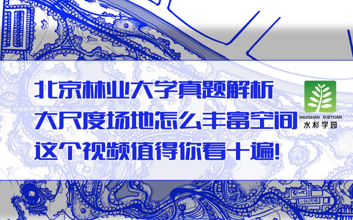 【风景园林考研】2019年北京林业大学风景园林考研真题解析演练【杉哥的草图】哔哩哔哩bilibili