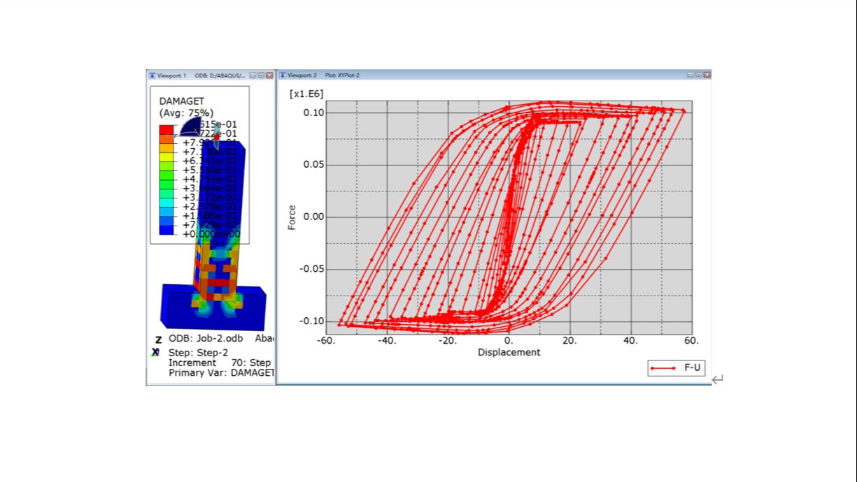 ABAQUS钢混梁柱节点低周往复加载(滞回)哔哩哔哩bilibili