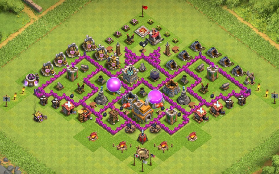 【部落冲突】七本蝙蝠阵是否能抵挡住八本的进攻?_哔哩哔哩_bilibili