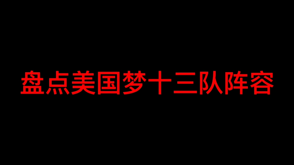 盘点美国梦十三队阵容哔哩哔哩bilibili