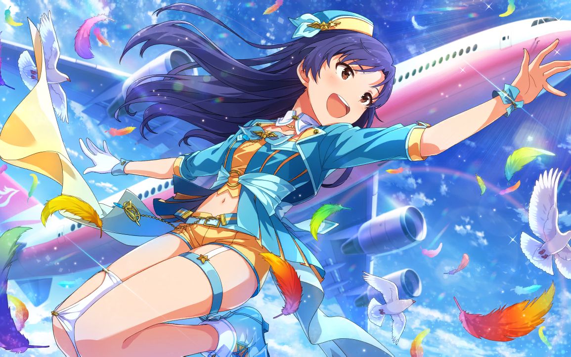 【偶像大师百万现场】苍い鸟 mv 如月千早空姐ssr满破服装ver.