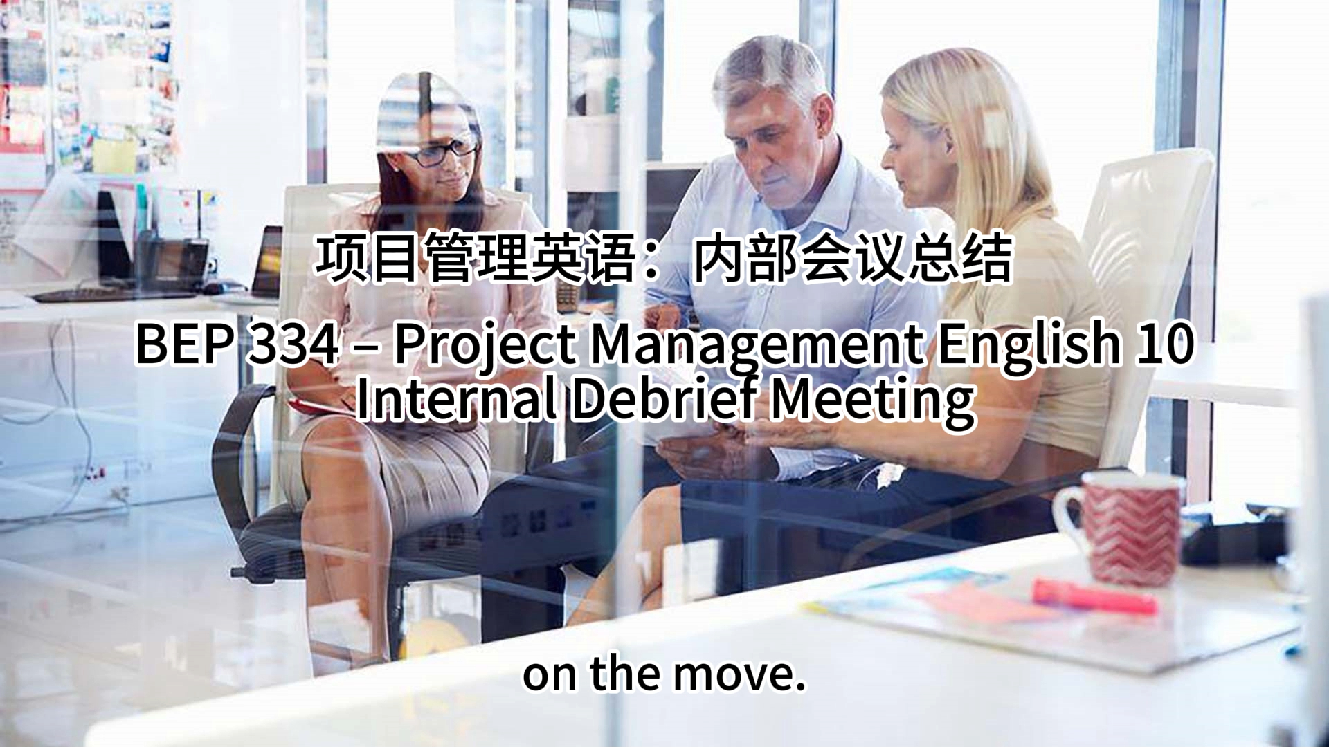 项目管理英语:内部会议总结 Project Management English 10: Internal Debrief Meeting  BEP 334哔哩哔哩bilibili