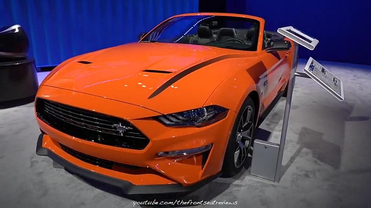 【大众的dream car】2020款福特野马敞篷 骚橙真的帅_哔哩哔哩 (゜-゜