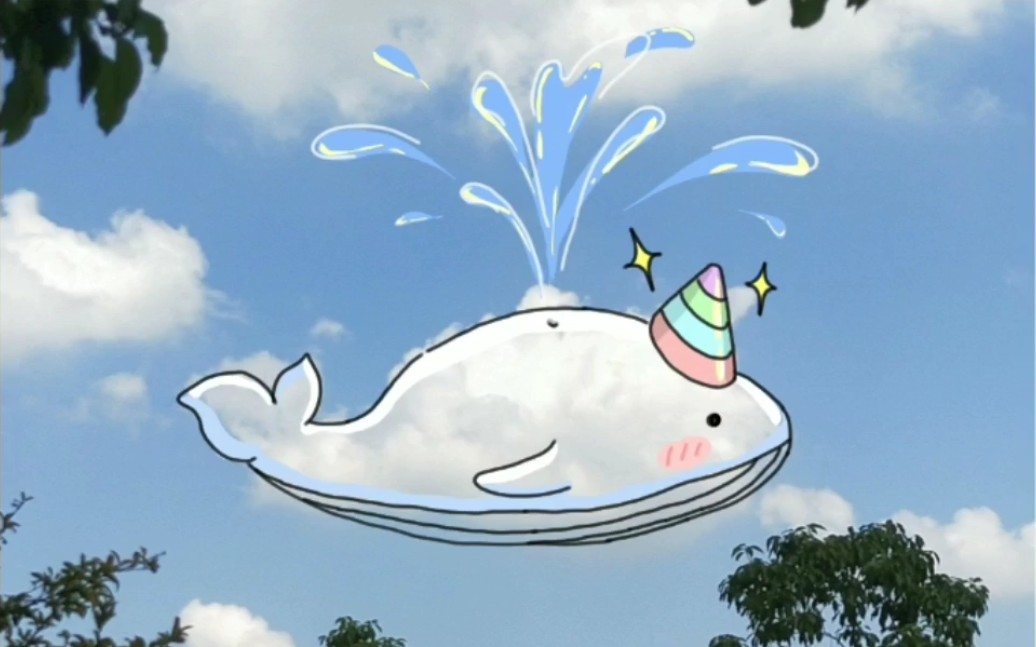 【指绘】画世界简单描云鲸鱼有步骤_哔哩哔哩 (゜-゜)つロ 干杯~-bili