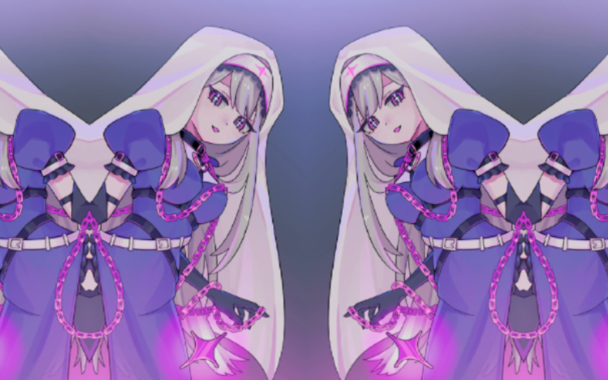 【csp/优动漫绘画过程】musedash修女玛莉嘉is watching you,一分钟教