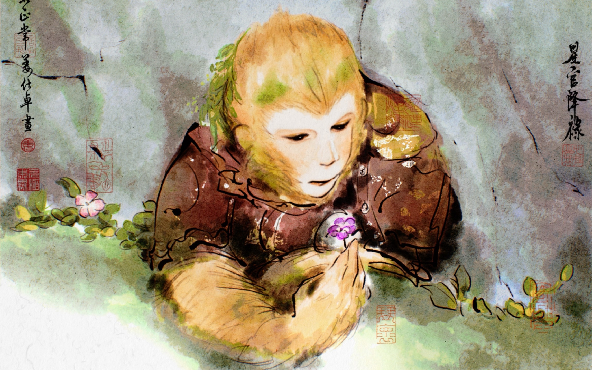 【绘画过程】一只发霉小猴