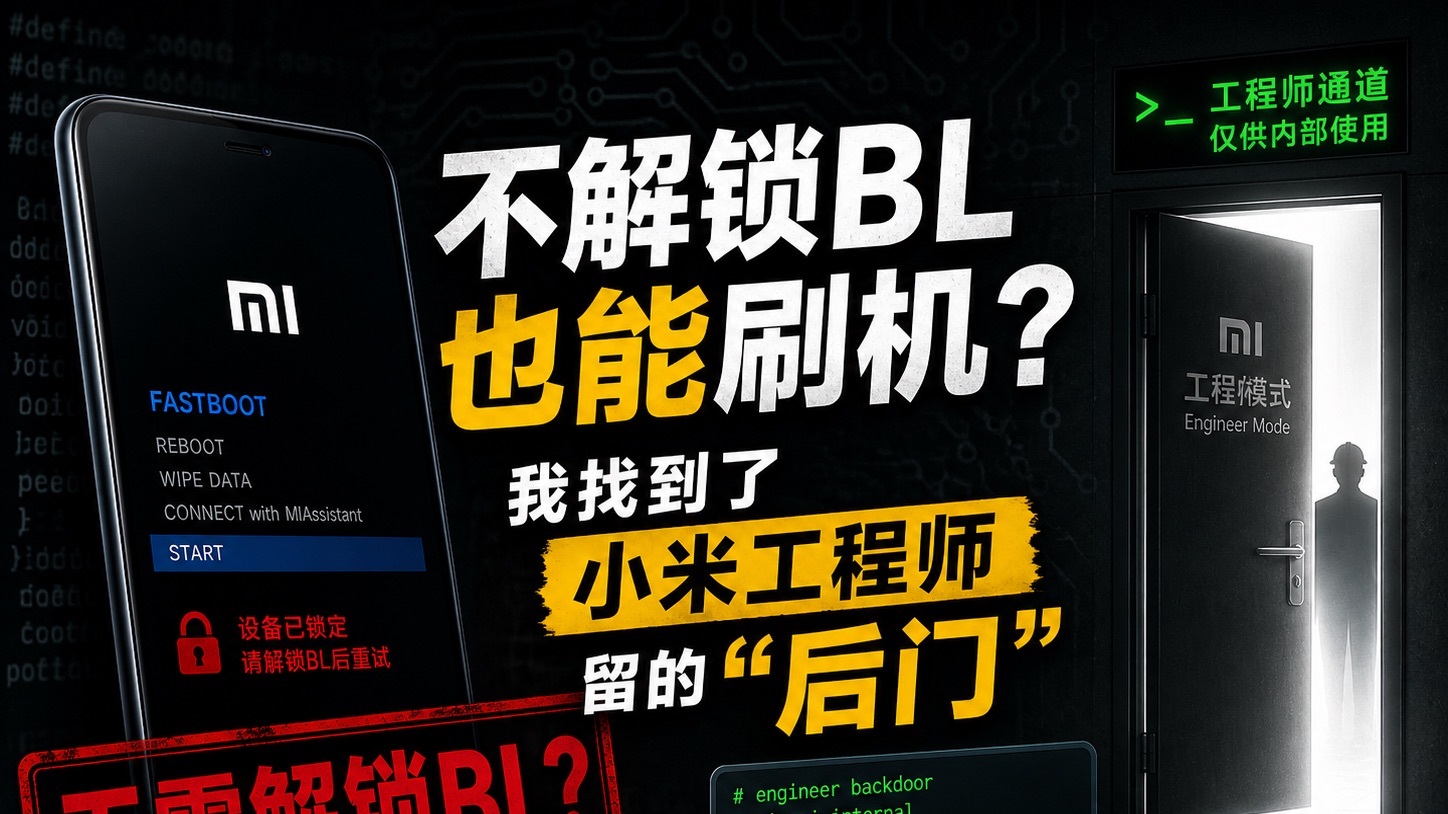不解锁BL也能刷机?我找到了小米工程师留的“后门”