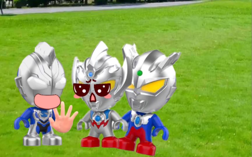 启蒙早教玩具视频:小泰迦奥特曼看到坏人及时躲开去找家长来处理