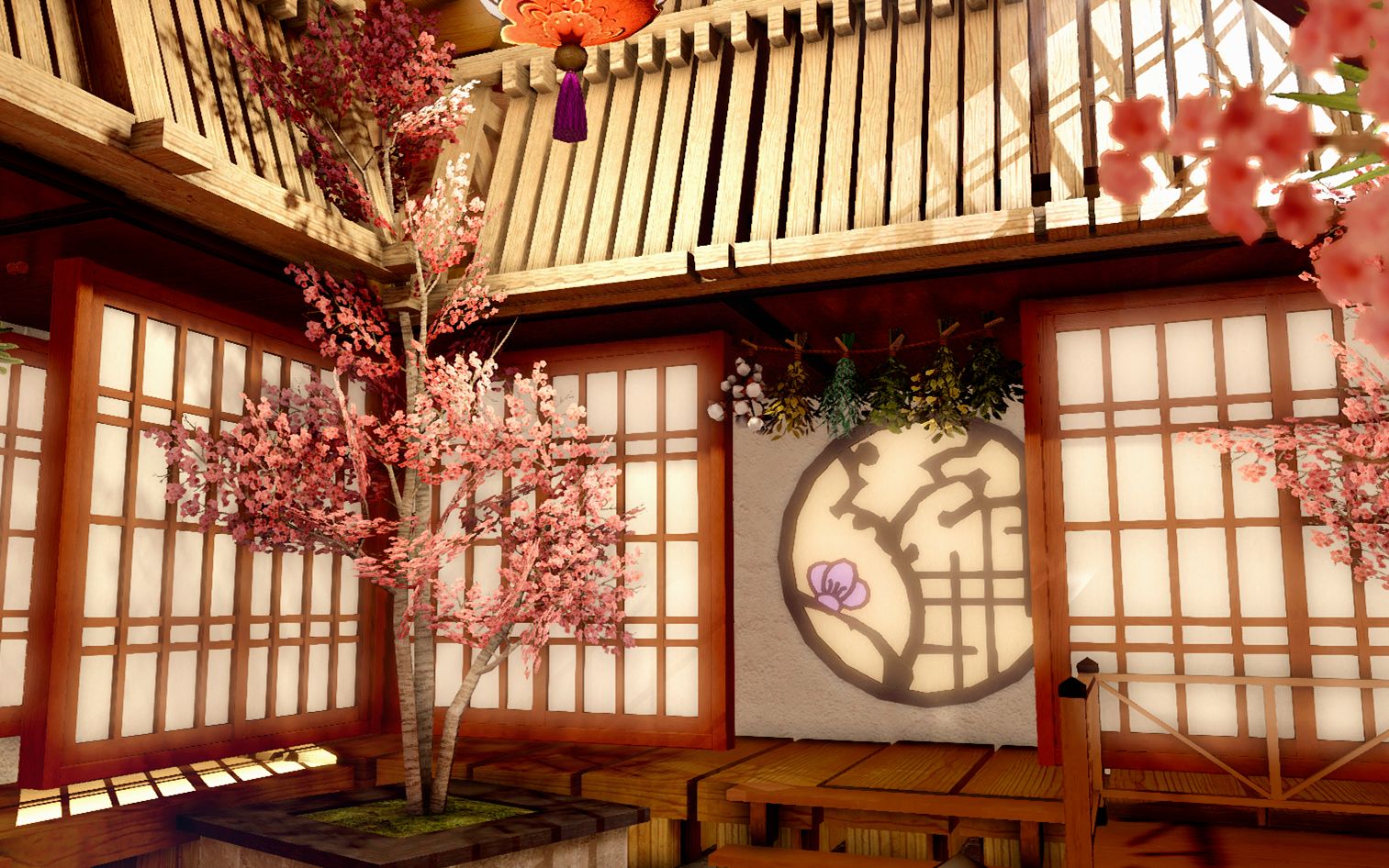 ff14装修室内庭院水上和居和风客单s