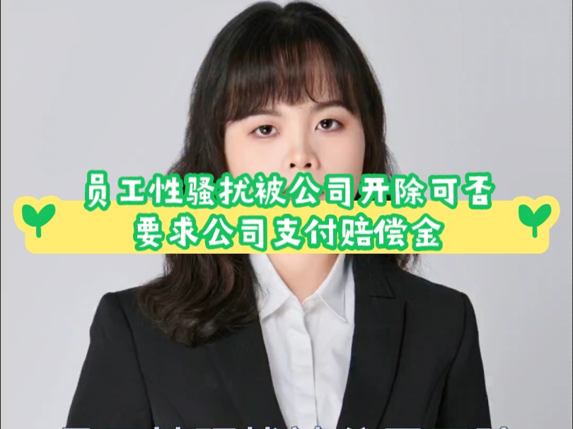 员工性骚扰被公司开除无权要求公司支付赔偿金哔哩哔哩bilibili