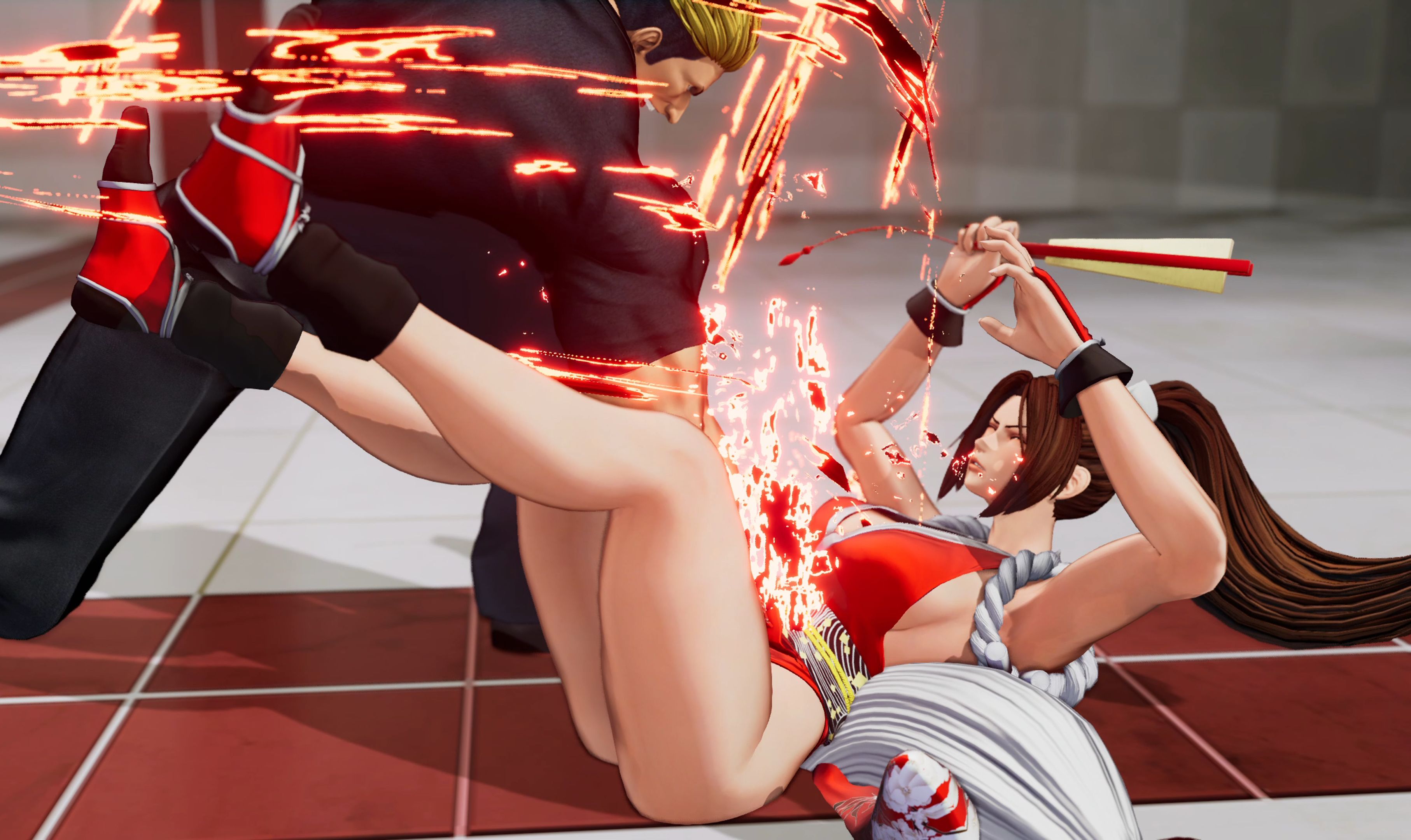 强行捅进不知火舞的身体里