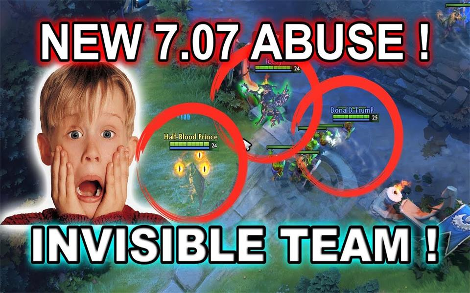 Dota 2 新版本Bug不可思议永久隐身团队(Dota 2 NEW 7.07 BUG ABUSE  INVISIBLE TEAM! )哔哩哔哩bilibili