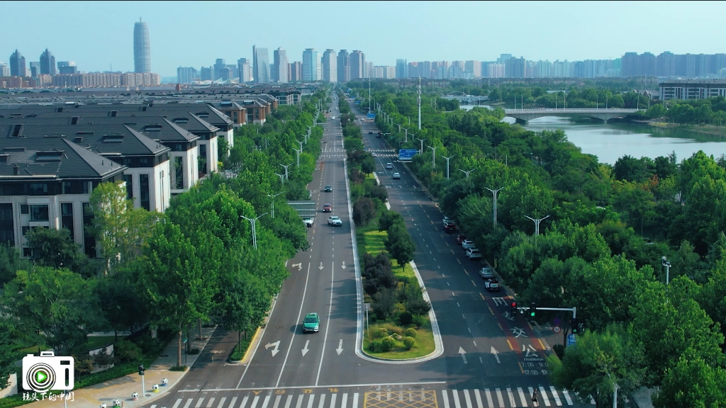 郑州众意路夏日美丽街景风光掠影