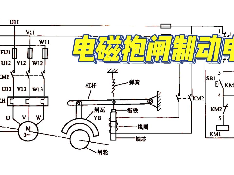 电磁抱闸制动电路运行原理哔哩哔哩bilibili