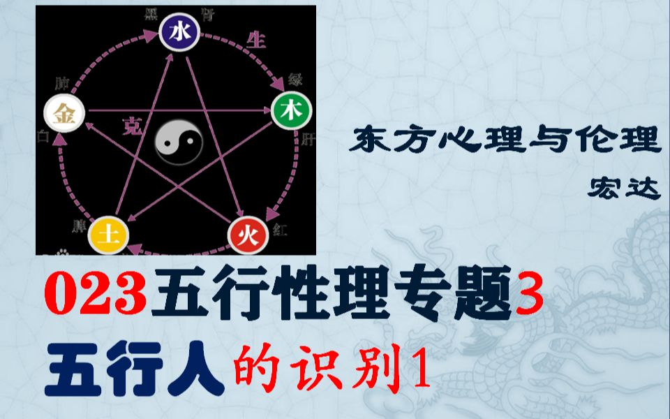 023五行性理专题3五行人的识别1哔哩哔哩bilibili