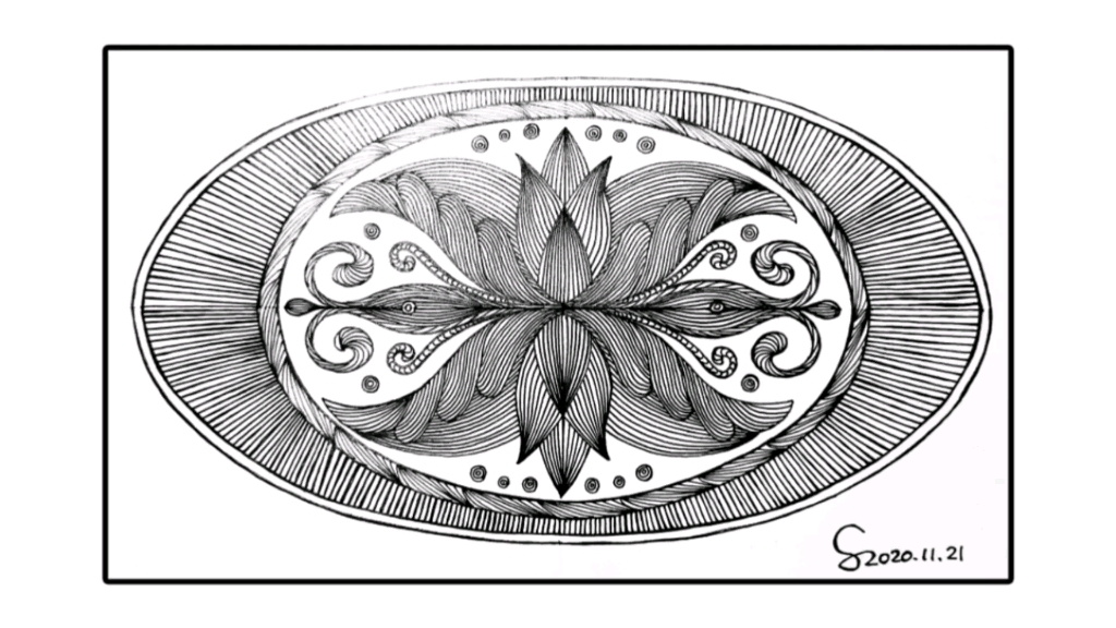 禅绕画.镜像图案构成.20201121绘画过程