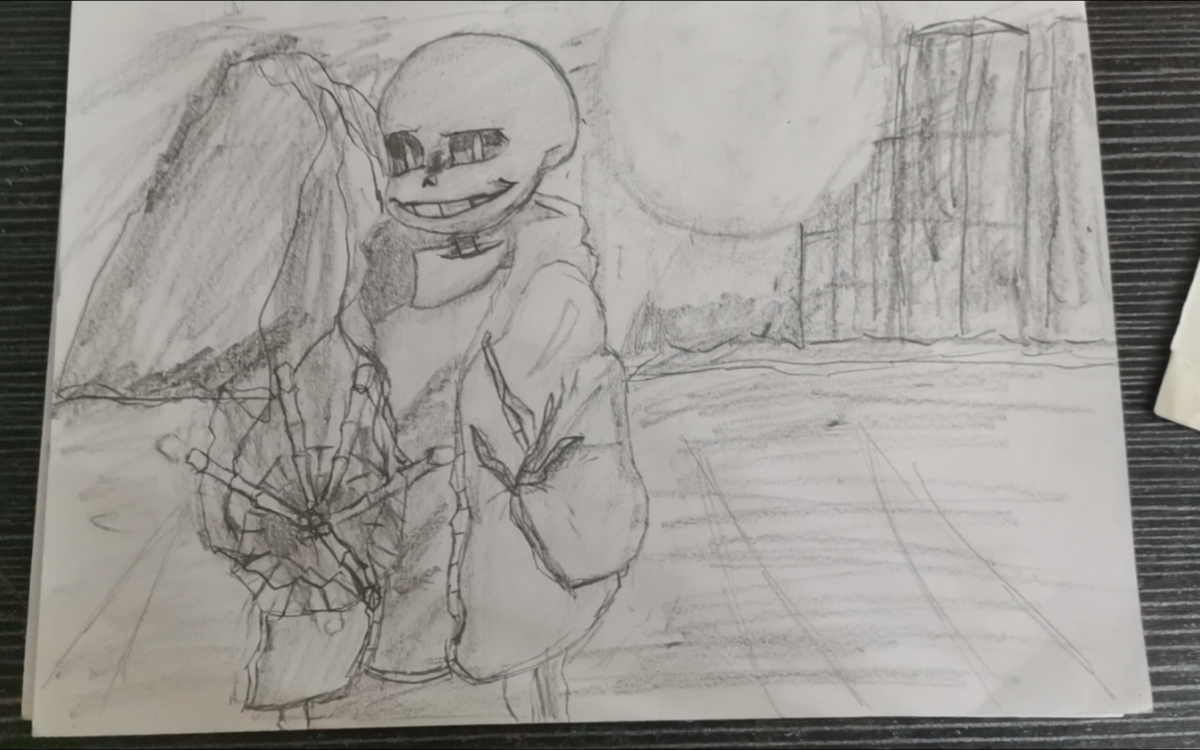 [传说之下)正面交锋!用自己的画风画的.