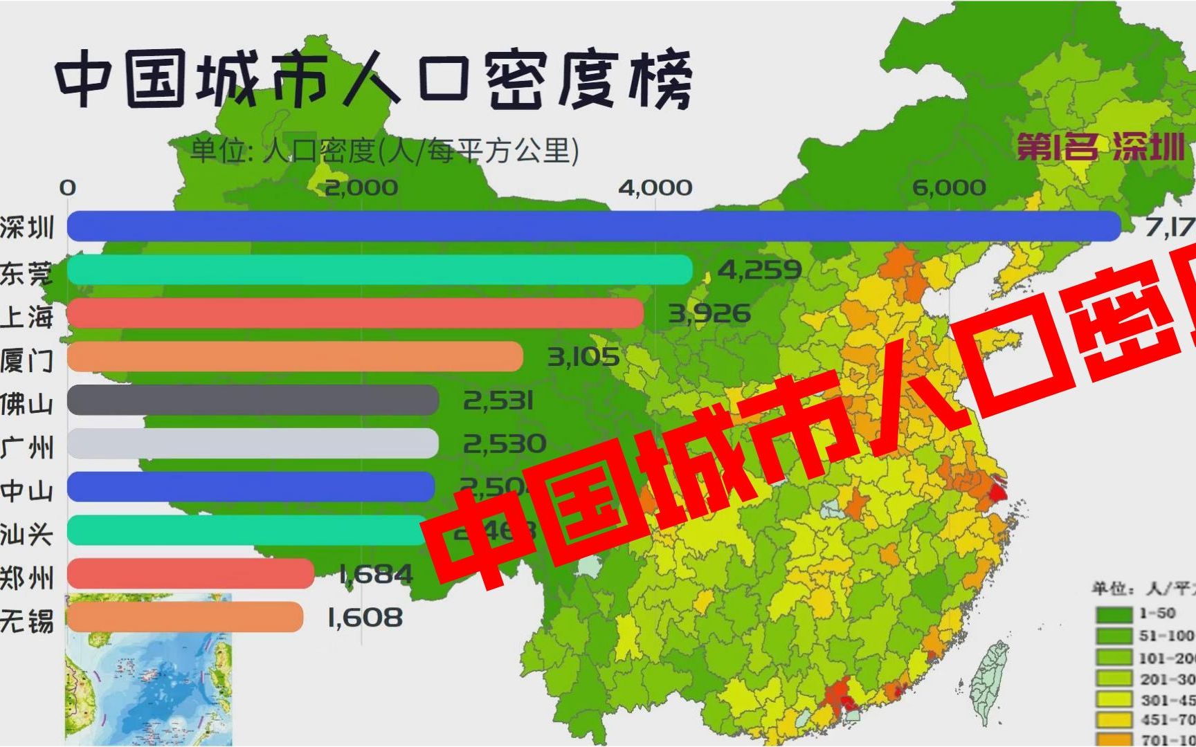 中国城市人口密度榜,第一名毫无争议,北京未进前十