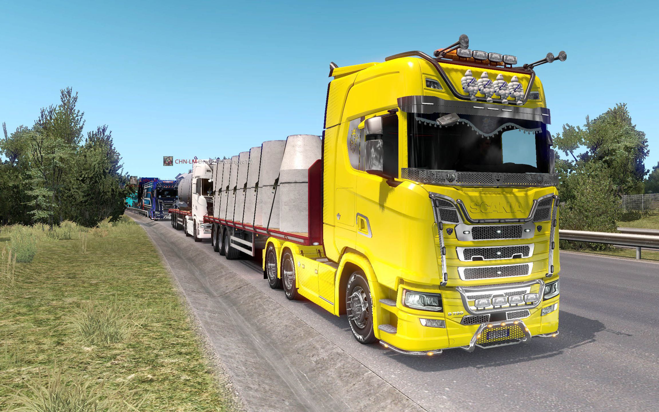 【乐美解说】 欧洲卡车模拟2 拉了1车水泥管翻车了 不会被客户骂不给