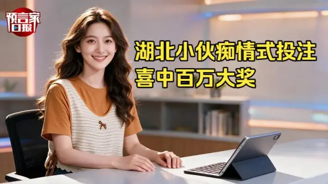 湖北小伙痴情式投注，喜中百万大奖!